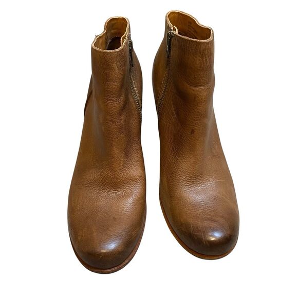 Korks Ease Wedge Ankle Booties Womens 8 EU 39 Brown Leather Boho Fairy Grunge - Picture 3 of 11